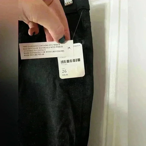 Free people black jeans with silver shimmer - Picture 5 of 8